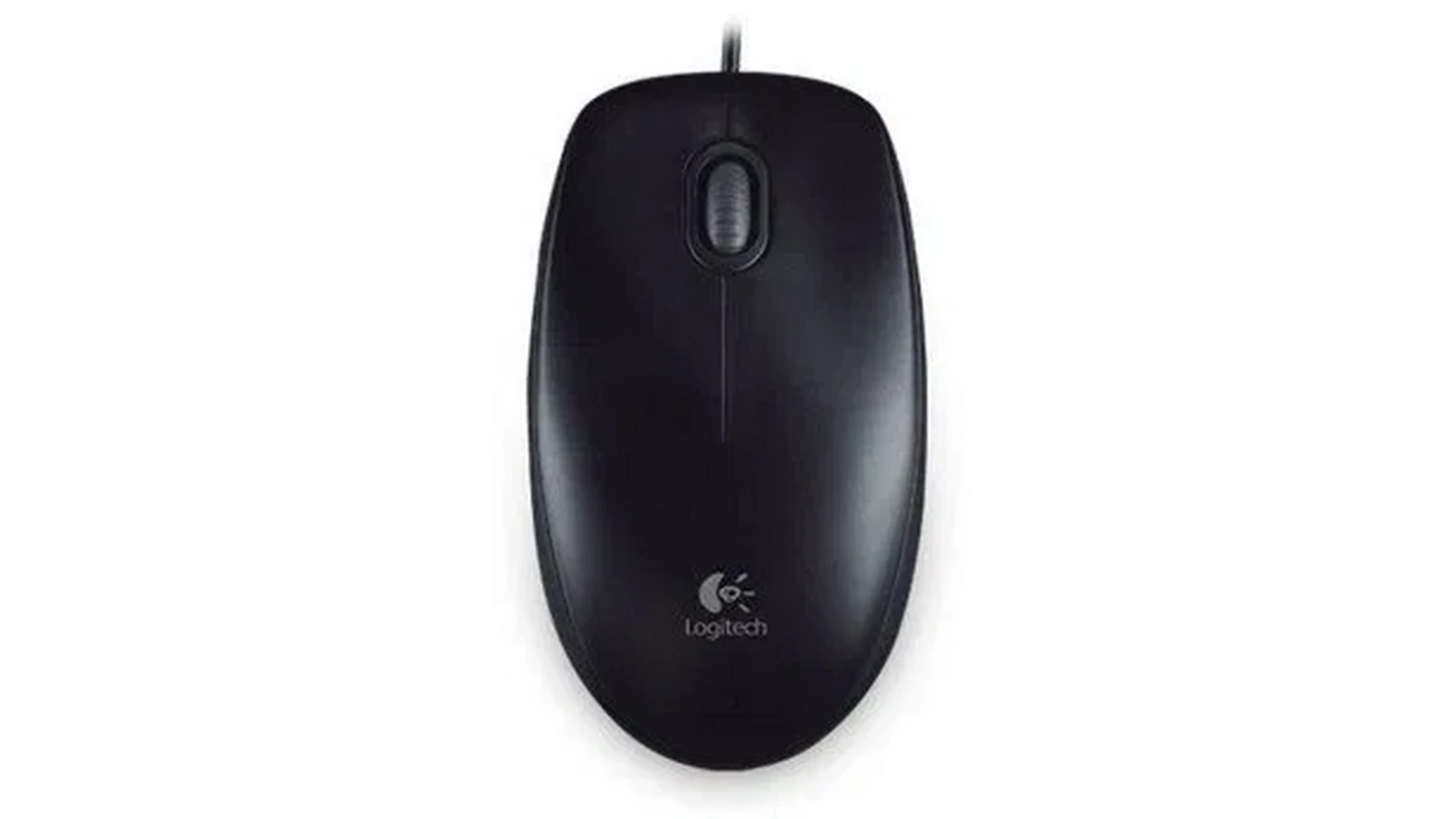 Myš Logitech B100 na bílém pozadí