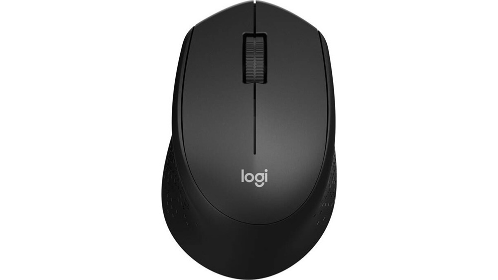 Bezdrátová myš Logitech Silent Plus M330 v černé barvě se vyznačuje tichým provozem a ergonomickým tvarem pro pohodlné používání.