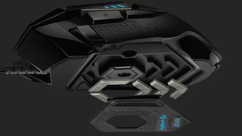 LOGITECH G502 Hero optimalizace hmotnosti