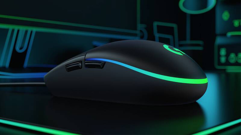 Hern&iacute; my&scaron; Logitech G102 LIGHTSYNC demonstruj&iacute;c&iacute; přesn&eacute; ovl&aacute;d&aacute;n&iacute; a ergonomick&yacute; tvar pro pohodln&eacute; použ&iacute;v&aacute;n&iacute;