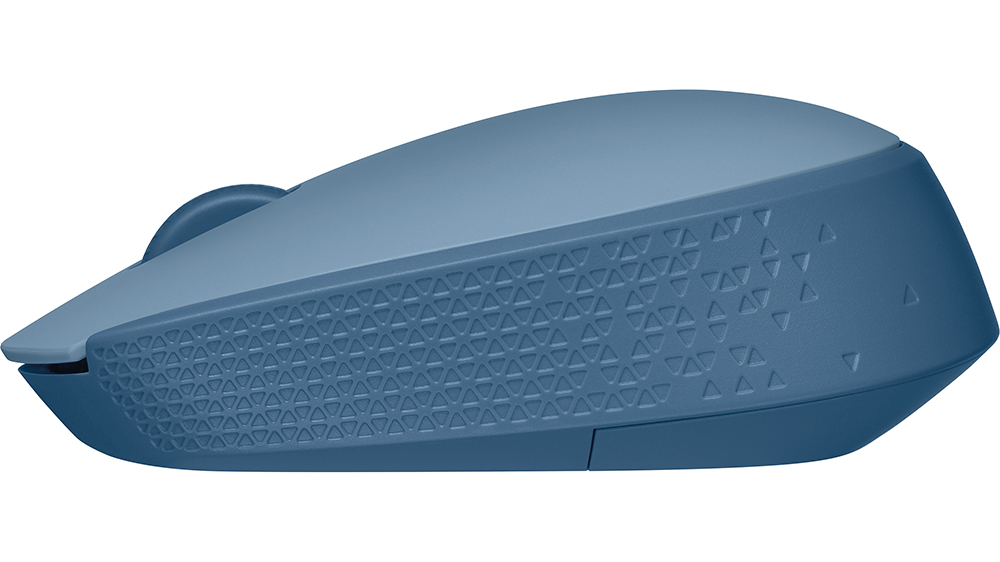 Myš Logitech M171 Blue Grey s ukázkou možností přizpůsobení ovládacích prvků přes software Logi Options+