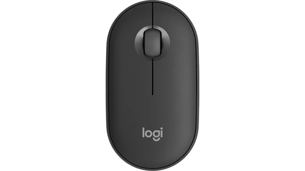 Myš Logitech Pebble Mouse 2 M350s v elegantnom prevedení z recyklovaného plastu na bielom pozadí