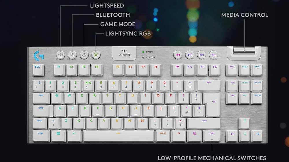 Ovládací prvky herní klávesnice Logitech G915 TKL Wrl WH_04