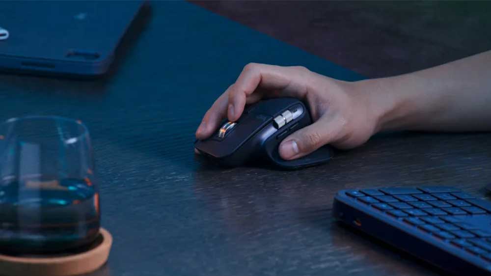 Detail na myš ze sady klávesnice a myši Logitech MX Keys S Combo_03