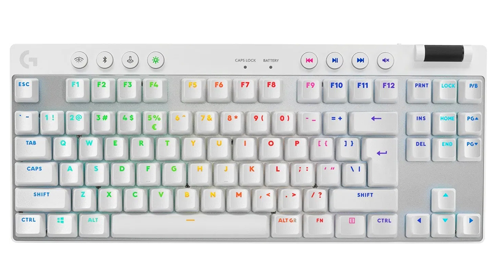 Herní klávesnice bezdrátová LOGITECH G PRO X TKL bílá