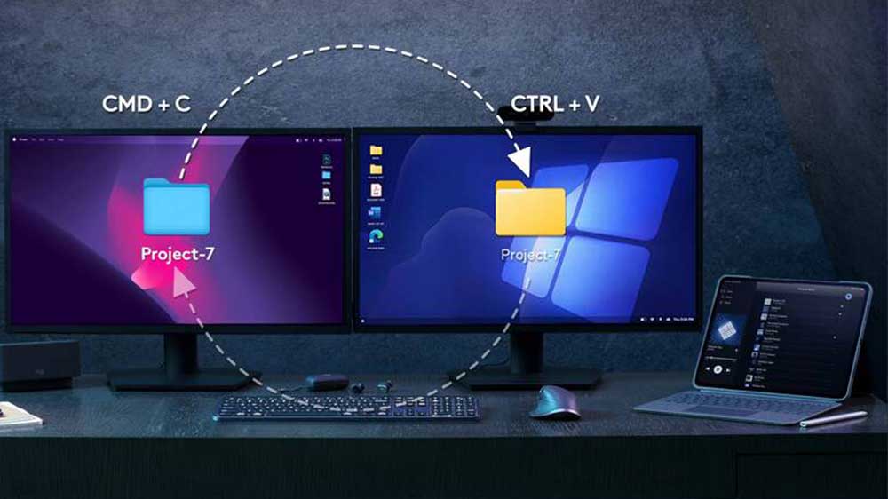 Sada klávesnice, myši a opěrky Logitech MX Keys S Combo propojení více počítačů_03