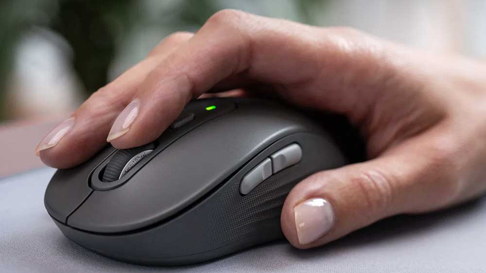 Detail myši z bezdrátového setu klávesnice + myš Logitech Signature Slim Combo MK950_04