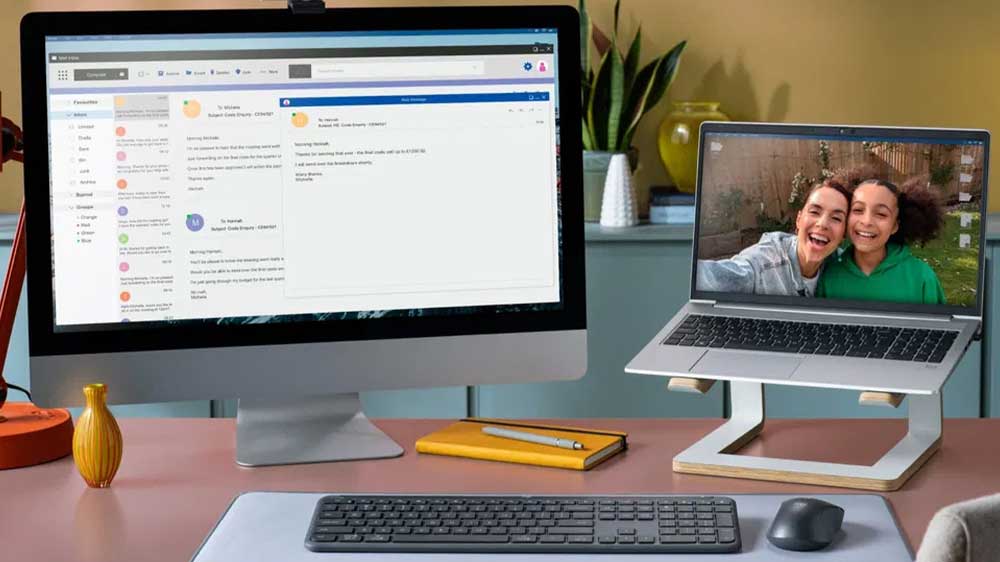 Bezdr&aacute;tov&aacute; kl&aacute;vesnice Logitech Signature Slim Wireless Keyboard připojen&iacute; v&iacute;ce zař&iacute;zen&iacute;_03