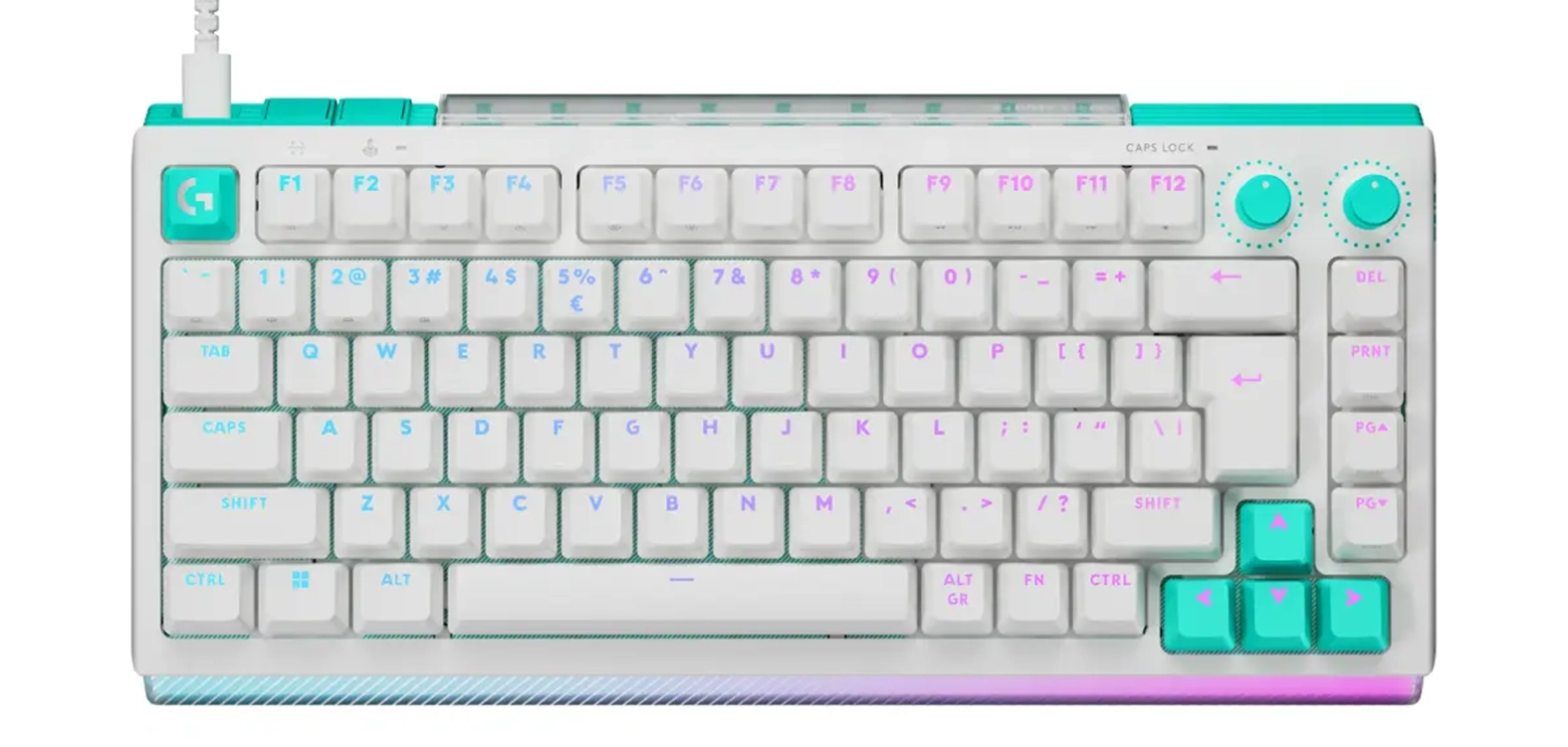 Herní klávesnice Logitech G512 X 98 Tactile (rozložení USA) bílá