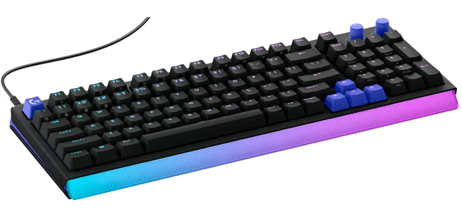 Herní klávesnice Logitech – detailní pohled na klávesy