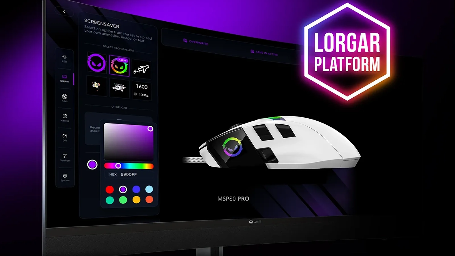 PC obrazovka a na nej spusten&yacute; softv&eacute;r Logar Platform