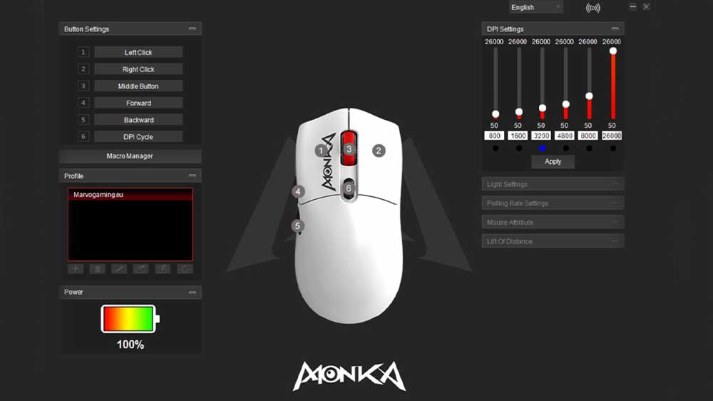 Propracovaný software u bezdrátové myši Marvo MONKA Guru G995W_03