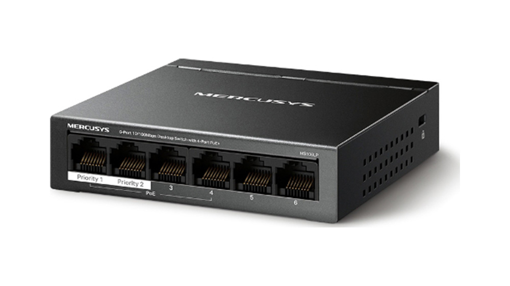 Switch Mercusys MS106LP zadní strana