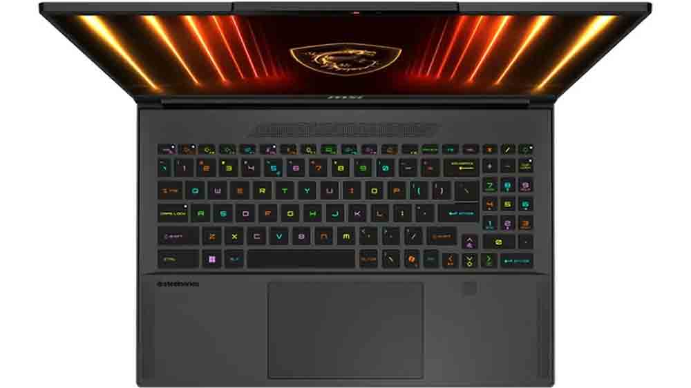 Pohled na klávesnici notebooku MSI Stealth A16 AI+ A3XWHG-031CZ_06