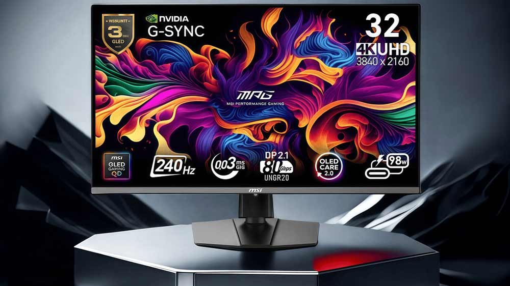 Herní monitor MSI MPG QD-OLED 322URX na podstavci_04