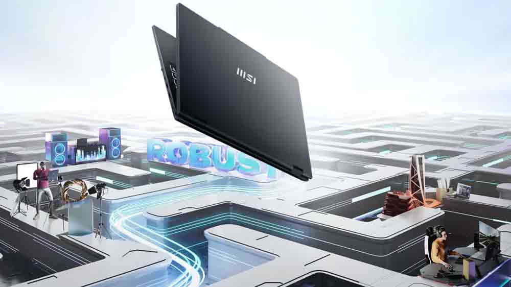 Notebook MSI VenturePro 16 AI nad grafikou bludiště_02