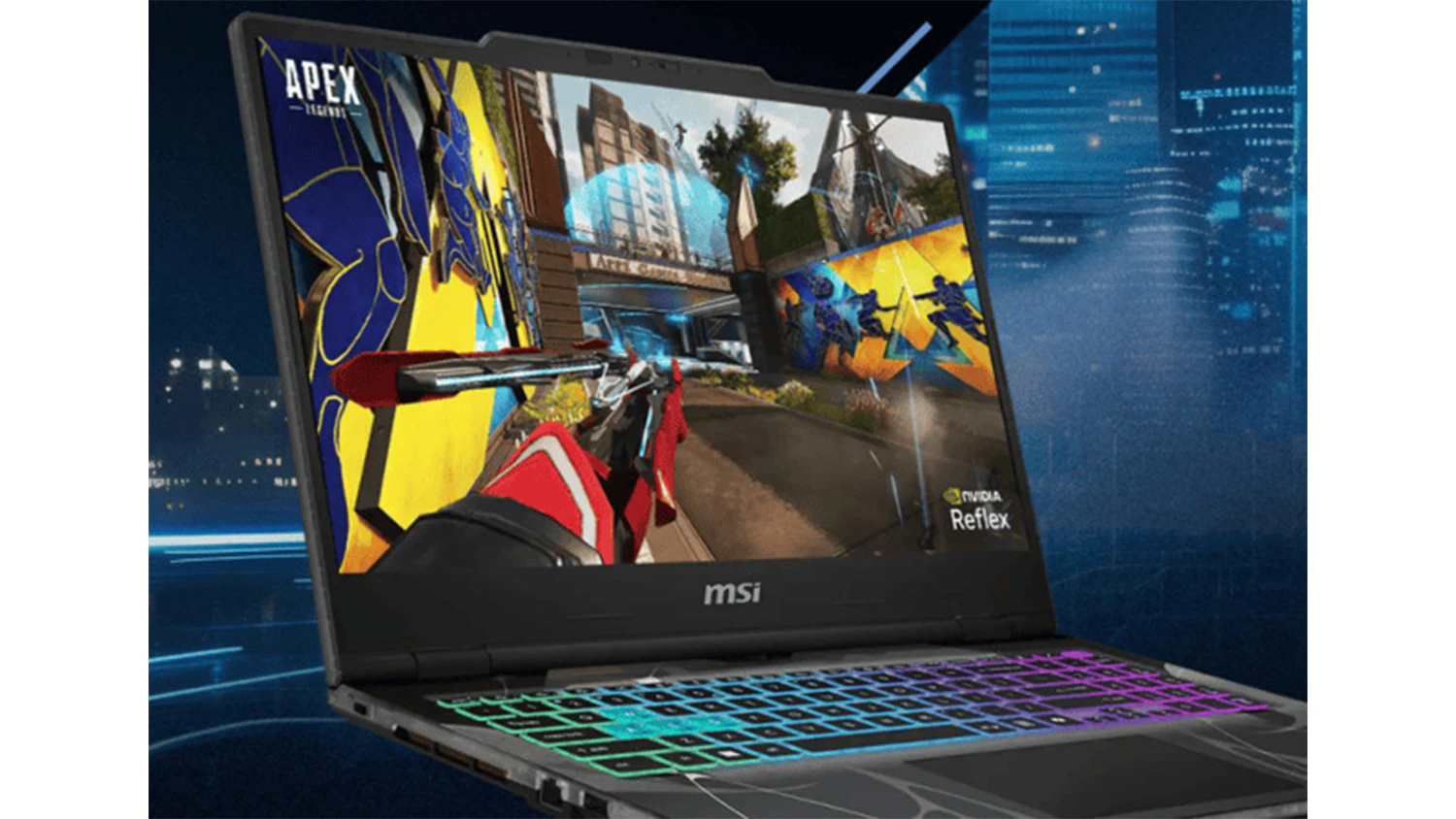 Obrazovka notebooku MSI Cyborg 15 s hrou