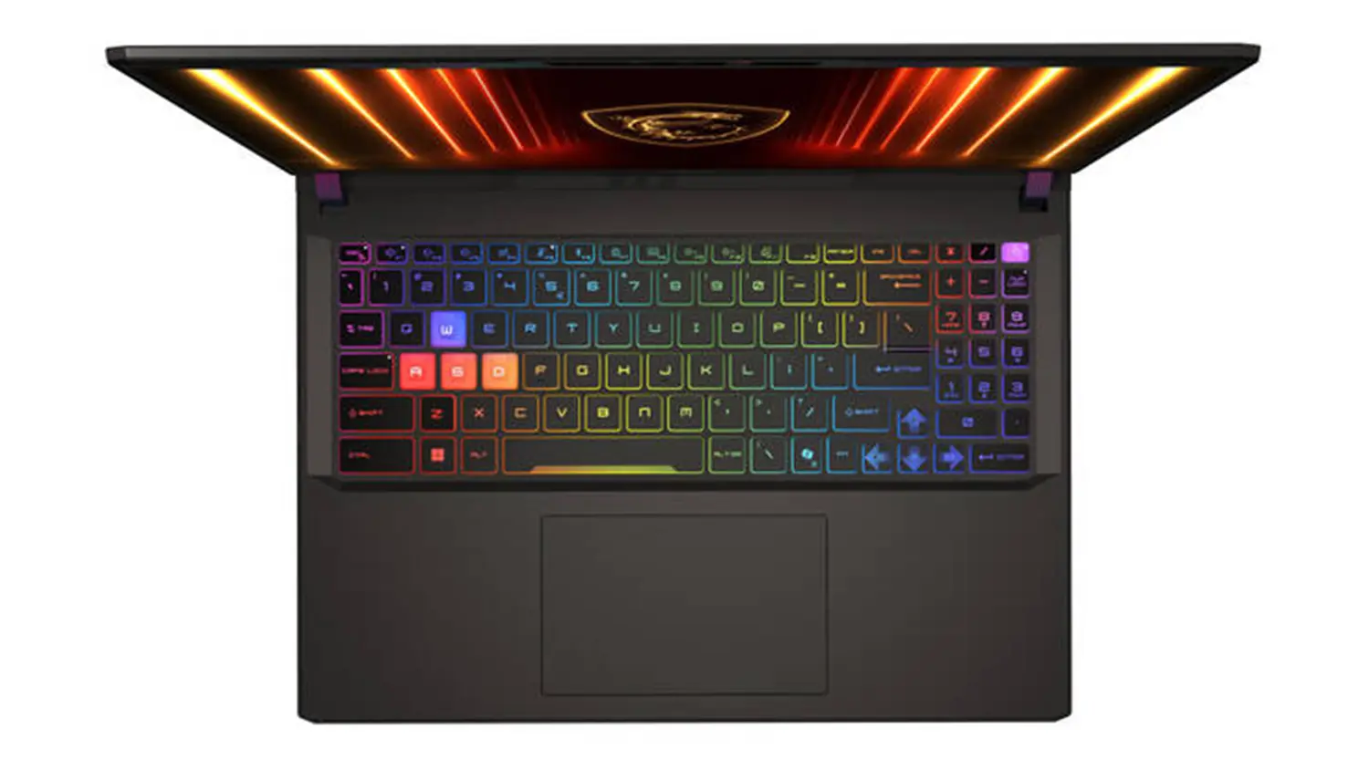 Herní notebook MSI Vector 16 HX AI (A2XWHG-411XCZ) šedý pohled na klávesnici