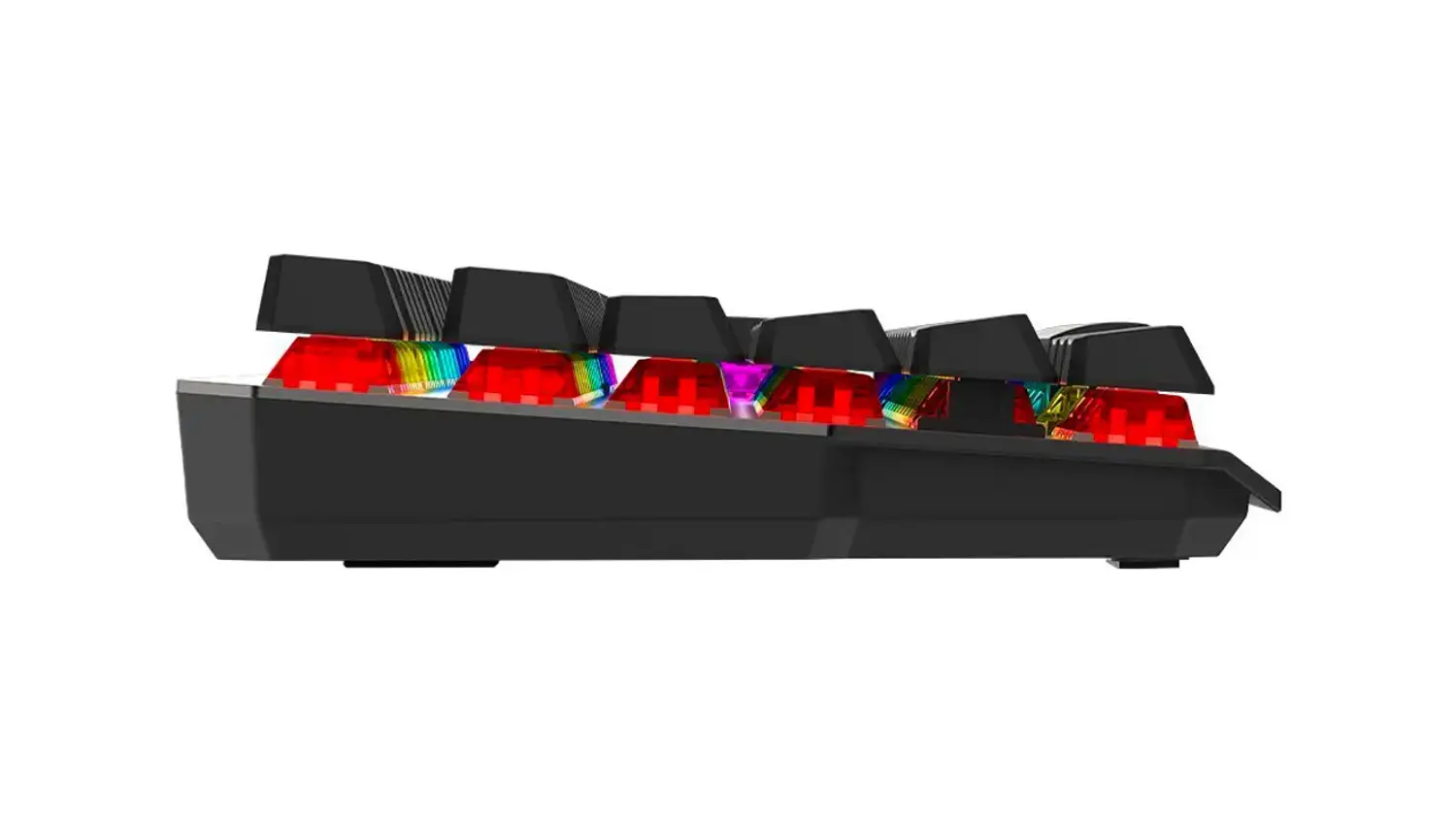 Detail na podsv&iacute;cen&eacute; vysokoprofilov&eacute; kl&aacute;vesy hern&iacute; kl&aacute;vesnice MSI STRIKE 600 Silent