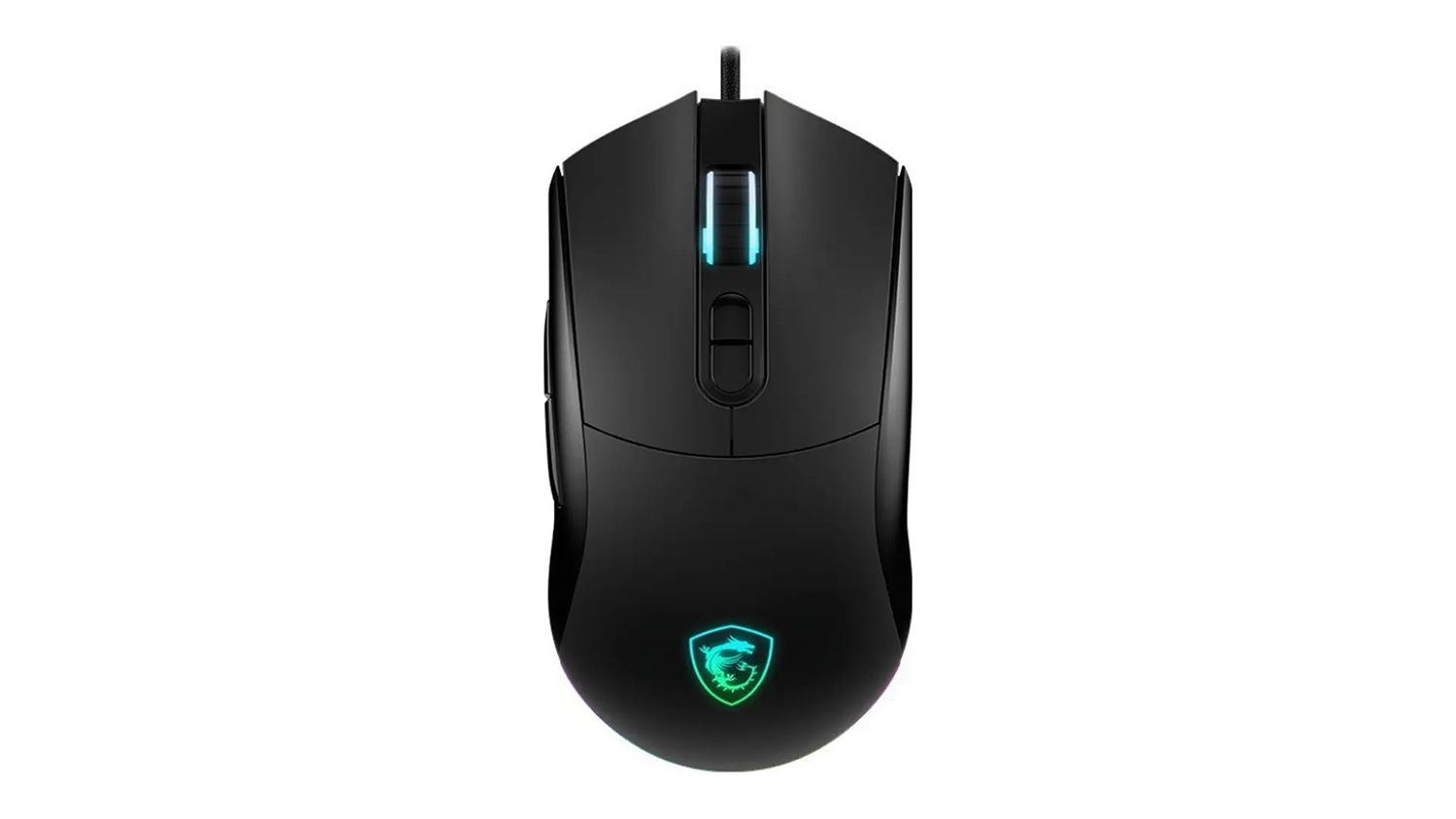 Hern&iacute; my&scaron; MSI FORGE GM320 čern&aacute; &ndash; horn&iacute; pohled