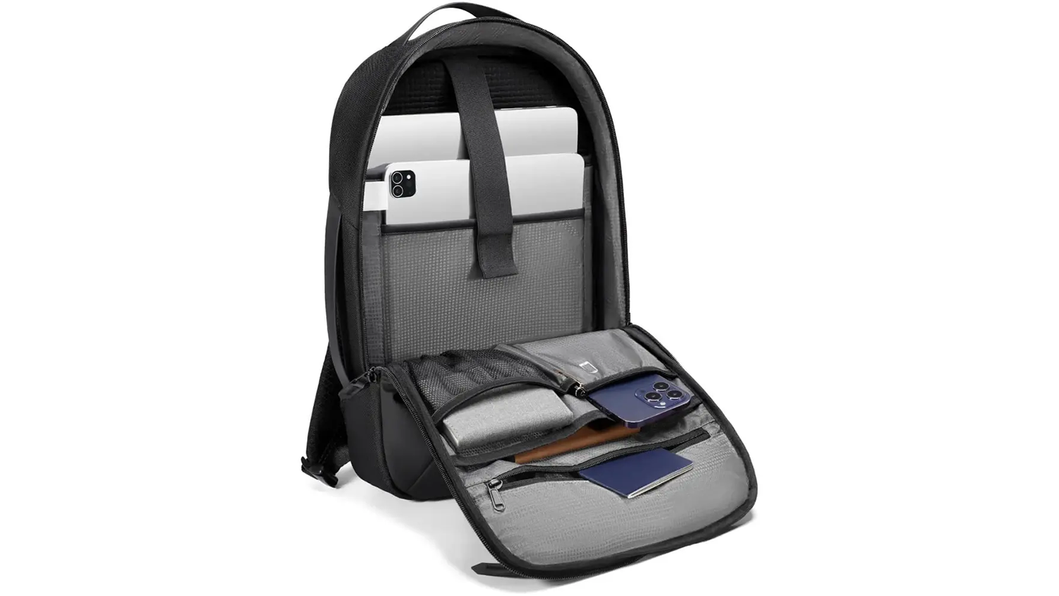 Batoh na notebook MyBalo Basel rozepnut&yacute;