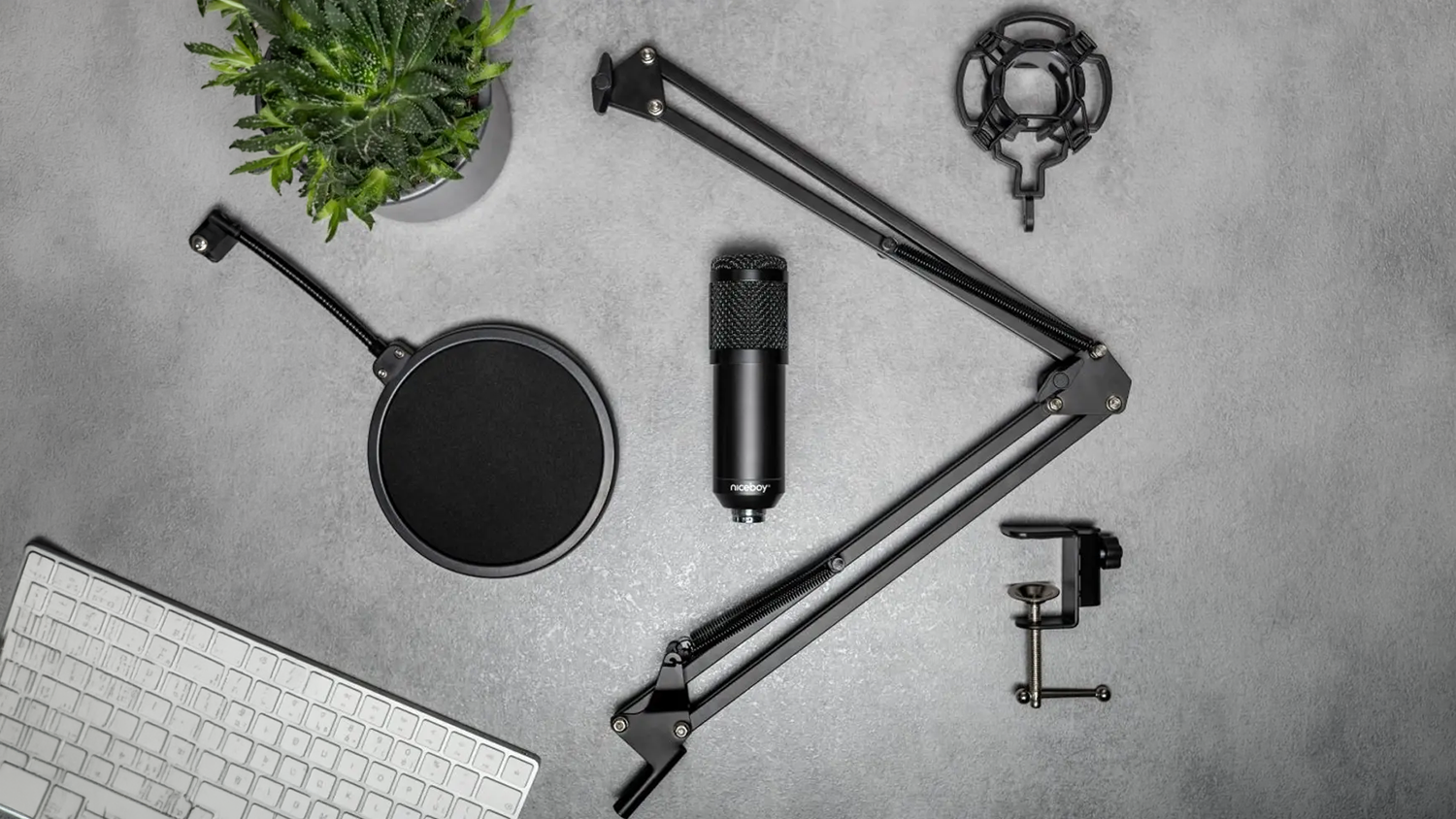 Mikrofon Niceboy VOICE Handle Black s kompletím obsahem balení
