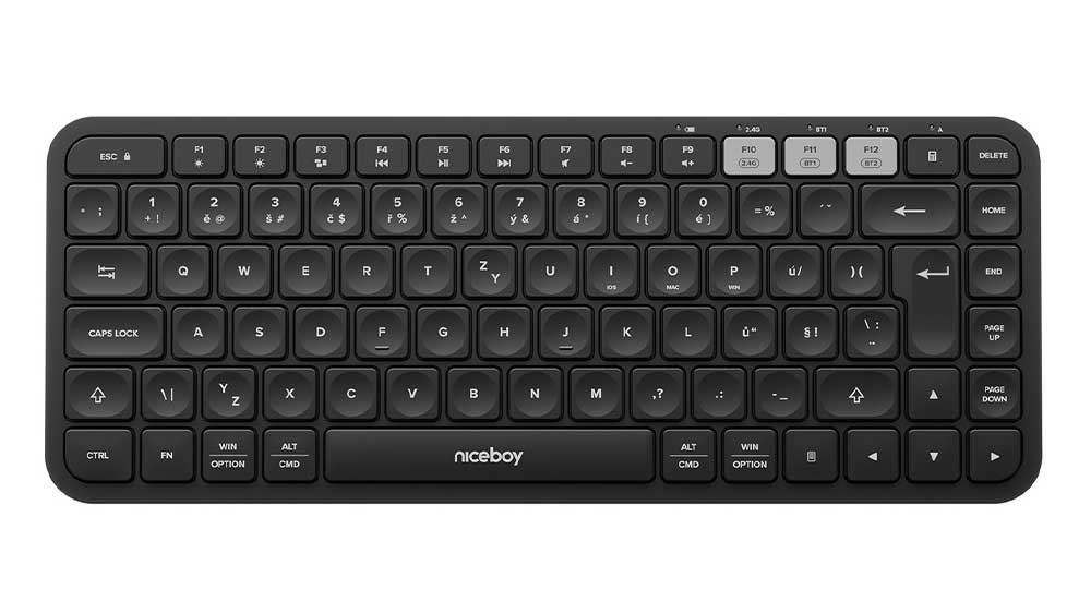 Bezdrátová klávesnice Niceboy OFFICE K30 Black_01