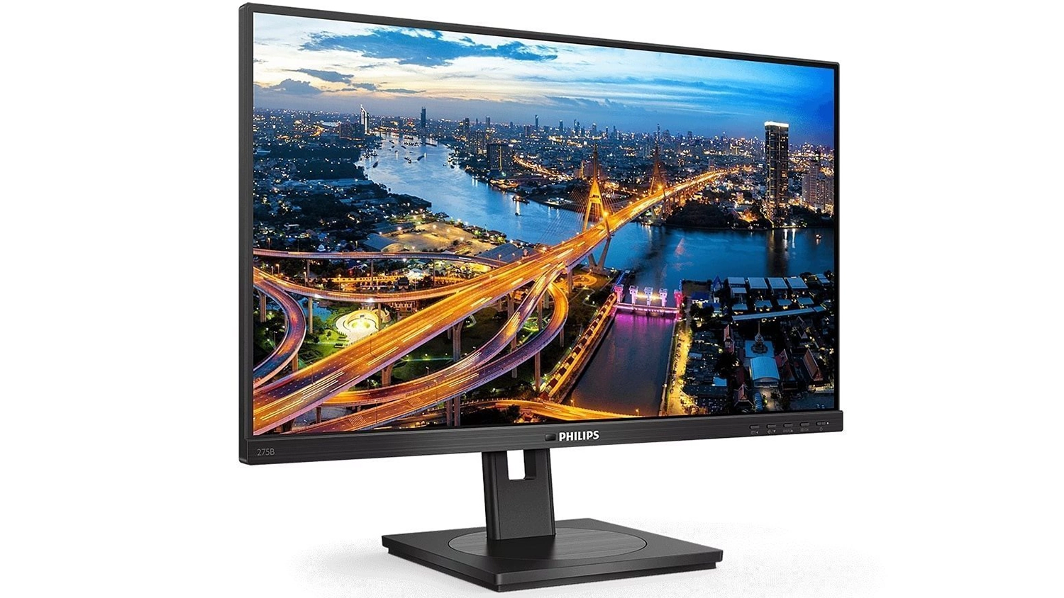 Pohled šikmo zepředu na monitor Philips 275B1