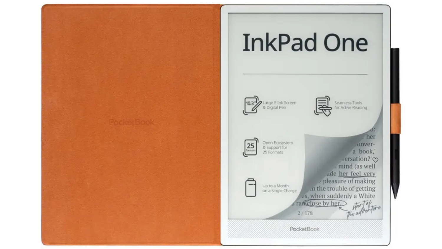 Pouzdro pro čtečky PocketBook Magnetic folio cover s čtečkou a tužkou uvnitř