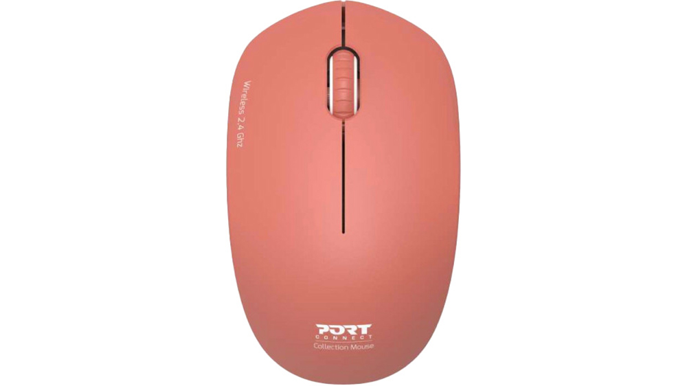 Myš Port Designs Collection II Terracotta na bílém pozadí zobrazující celkový design a ergonomický tvar