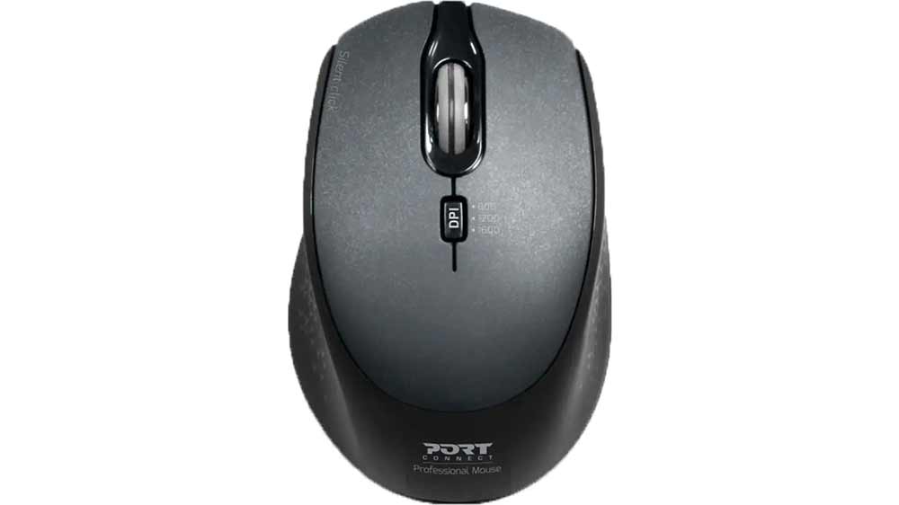 Bezdrátová myš Port Connect Silent WRL USB A/C 900713, černá_01