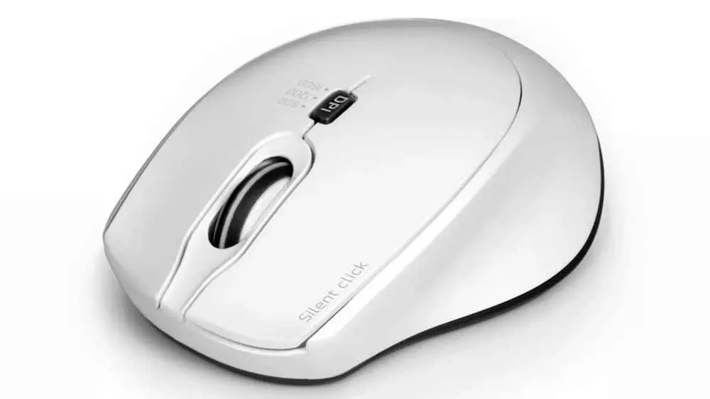 Bezdrôtová myš Port Connect Silent WRL USB A/C 900714, biela, bočný pohľad_02