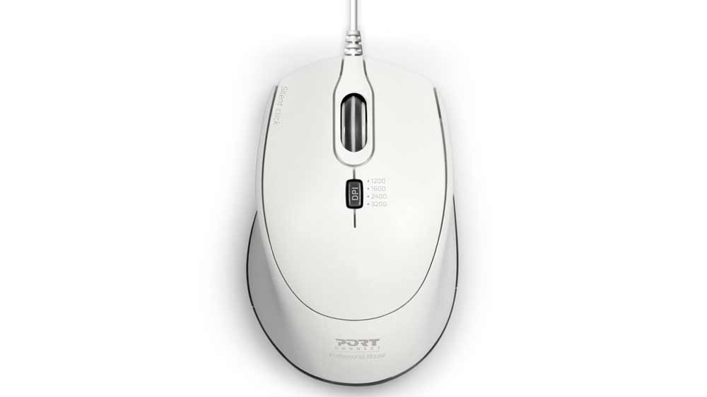 Drátová myš Port Connect Silent WIRED USB A/C 900712, bílá_01