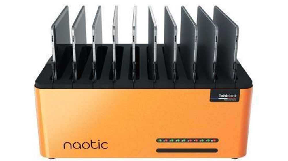 Nabíjecí stanice PORT Naotic Tabidock T10 s tablety uvnitř_01