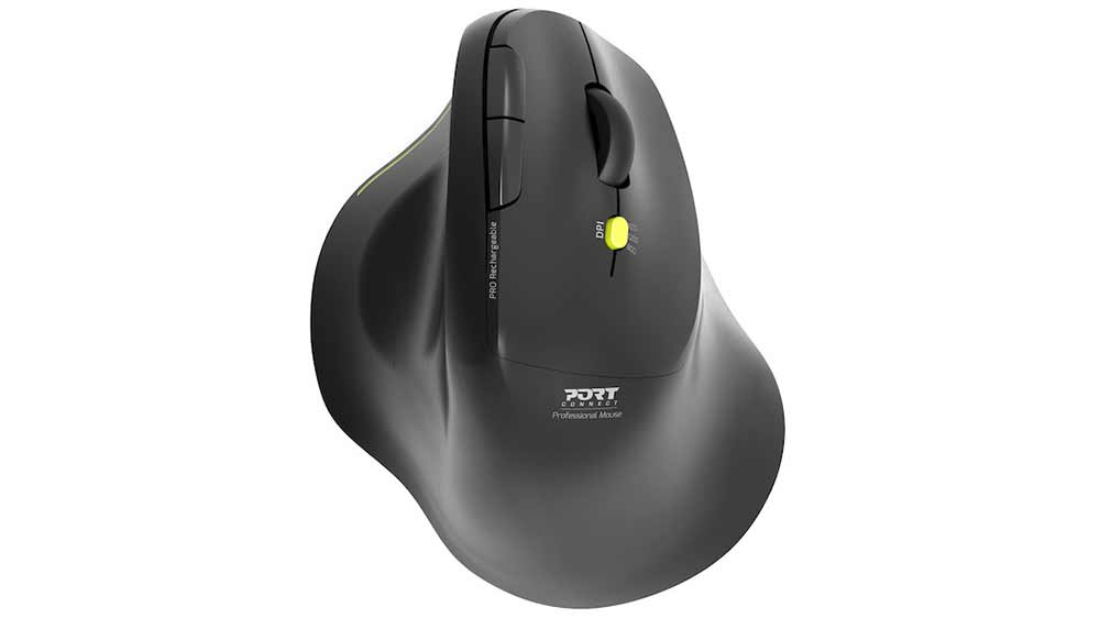 Ergonomická myš Port Connect WRL USB-A/BT 910200, černá_01