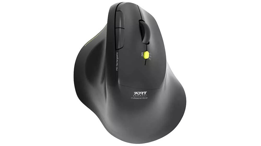 Ergonomická myš Port Connect WRL USB-A/BT 910200, čierna_01