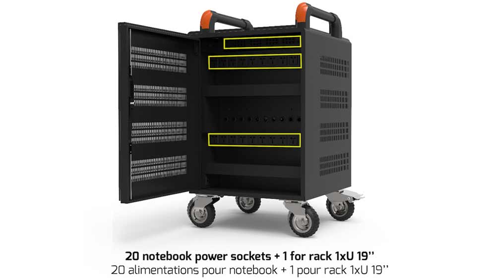 Grafika umístění zařízení v nabíjecí skříni_03