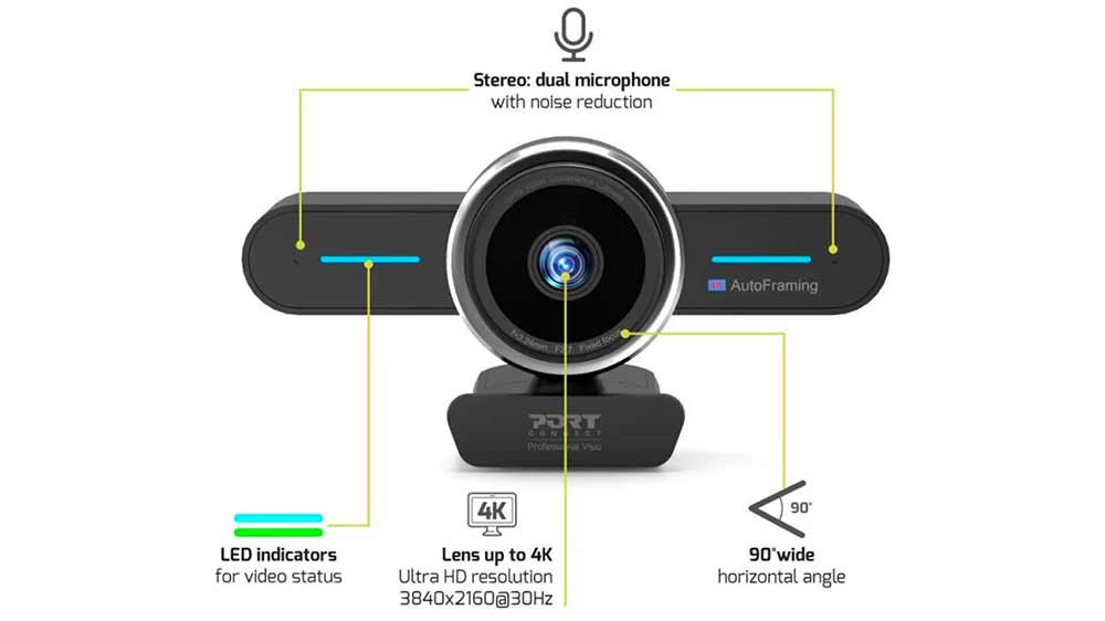 Výbava mini konferenční kamery 4K Port Designs 902003 _03
