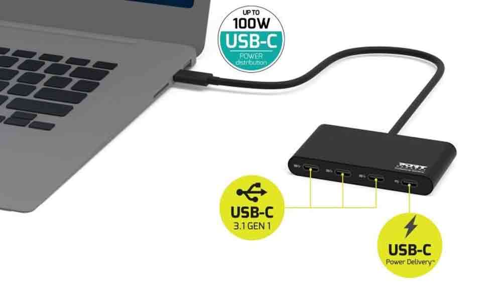 USB HUB Port Designs 900147 připojený k notebooku_02