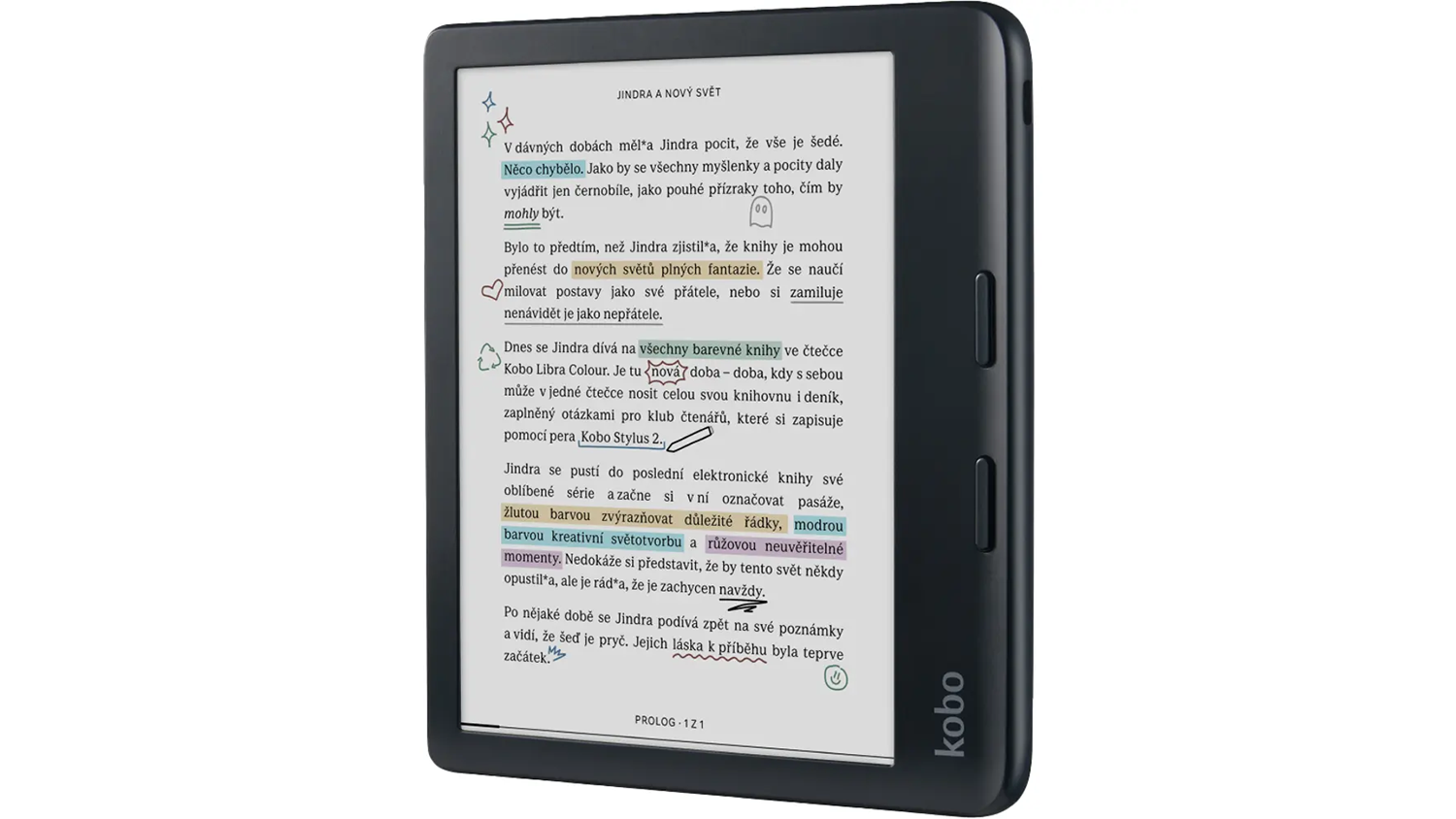 Rakuten Kobo Libra Colour Black + stylus Bundle | Planeo