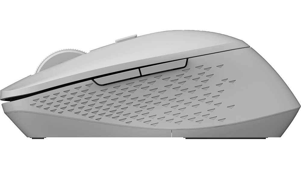 Myš Rapoo M300 Silent Light Grey na stole
