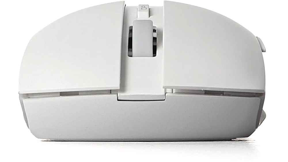 Myš Rapoo 7200M Multi-mode Wireless Optical white demonstrující ergonomický tvar a HD optický senzor pro pohodlné používání