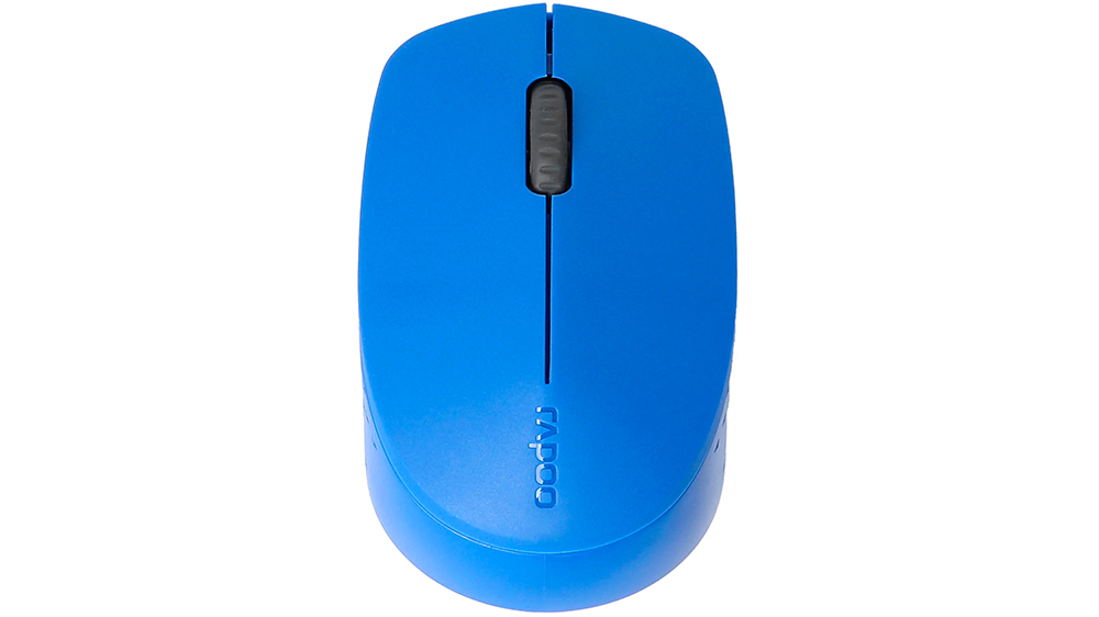 PC myš Rapoo M100 Silent Multi-Mode na bílém pozadí zobrazující elegantní ambidextrální design
