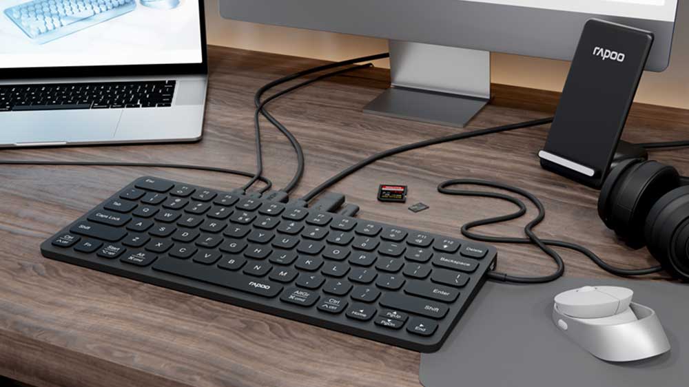 USB hub klávesnice Rapoo UCK-6001_02