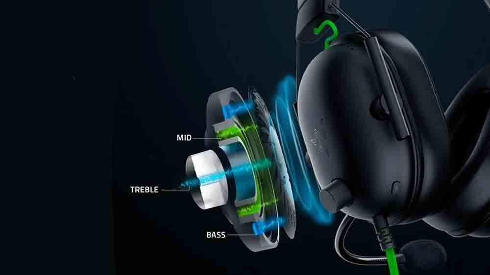 Detail konstrukce herních sluchátek Razer BlackShark V2 X USB_03