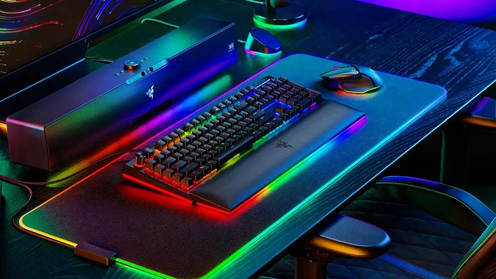 Herní klávesnice Razer BlackWidow V4 Yellow Switch (rozložení USA) – Podsvícená klávesnice u počítače _02