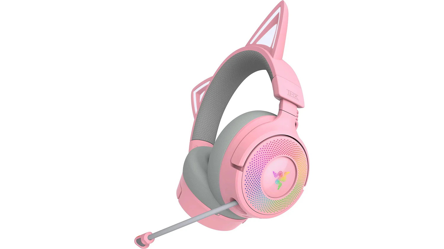 Herné slúchadlá Razer Kraken Kitty V3 X Quartz bočný pohľad