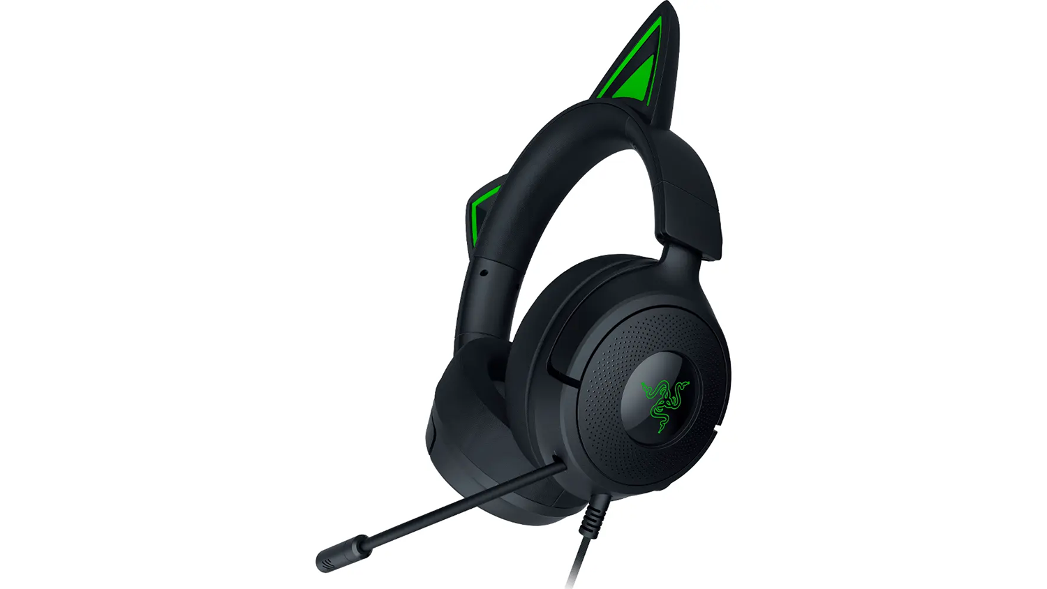 Hern&eacute; sl&uacute;chadl&aacute; Razer Kraken Kitty V3 X Black bočn&yacute; pohľad