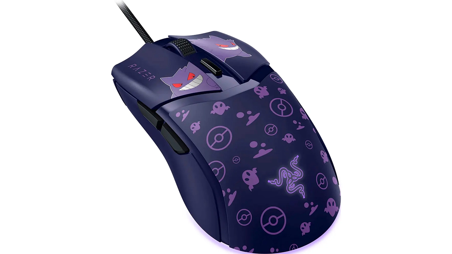 Herní myš Razer Cobra Pokémon Gengar Ed. horní pohled