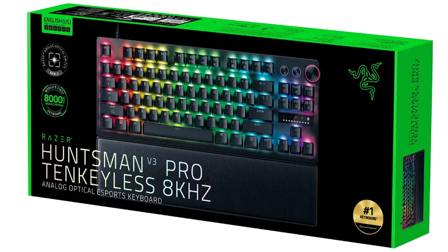 Hern&iacute; kl&aacute;vesnice Razer Huntsman V3 Pro Tenkeyless Pro 8KHz v krabici